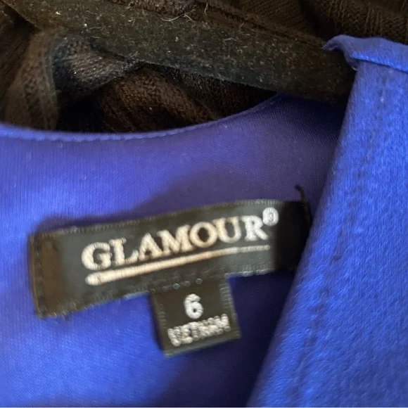 Royal Blue Sleeveless Wrap Dress - Picture 4 of 4